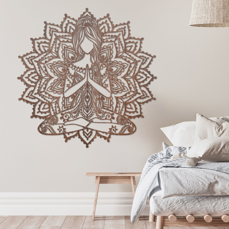 Drewniana dekoracja ścienna mandala - SERENITAS