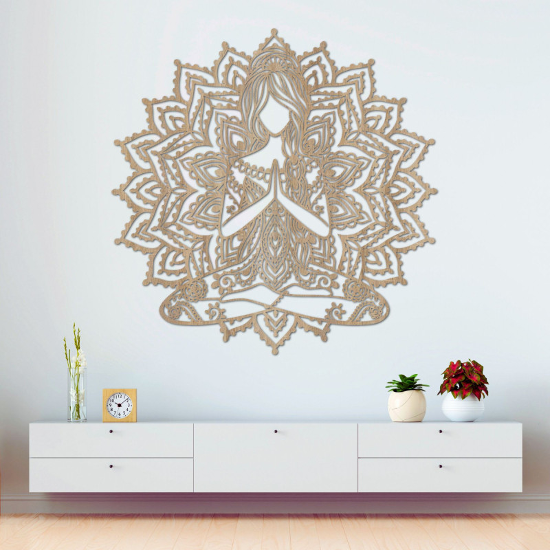 Drewniana dekoracja ścienna mandala - SERENITAS