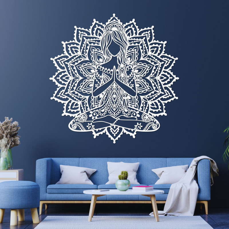 Drewniana dekoracja ścienna mandala - SERENITAS