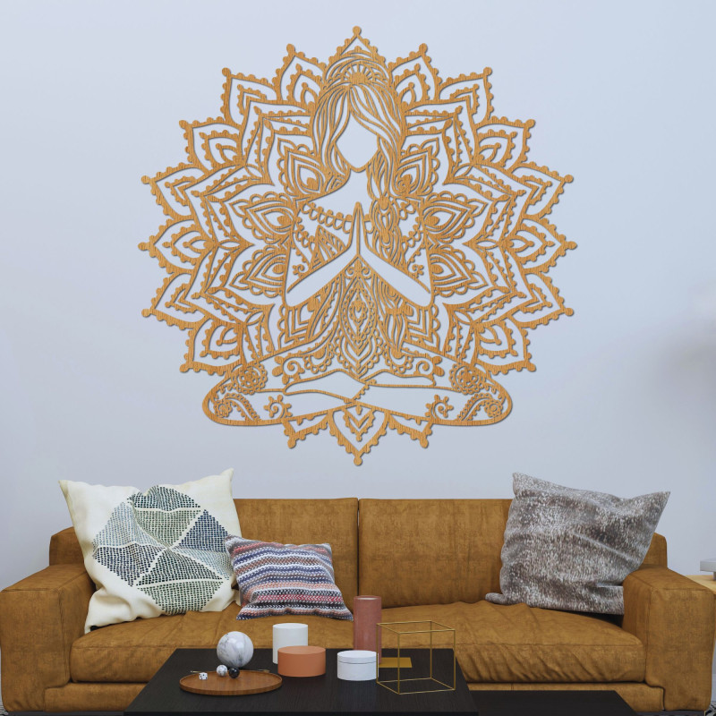 Drewniana dekoracja ścienna mandala - SERENITAS