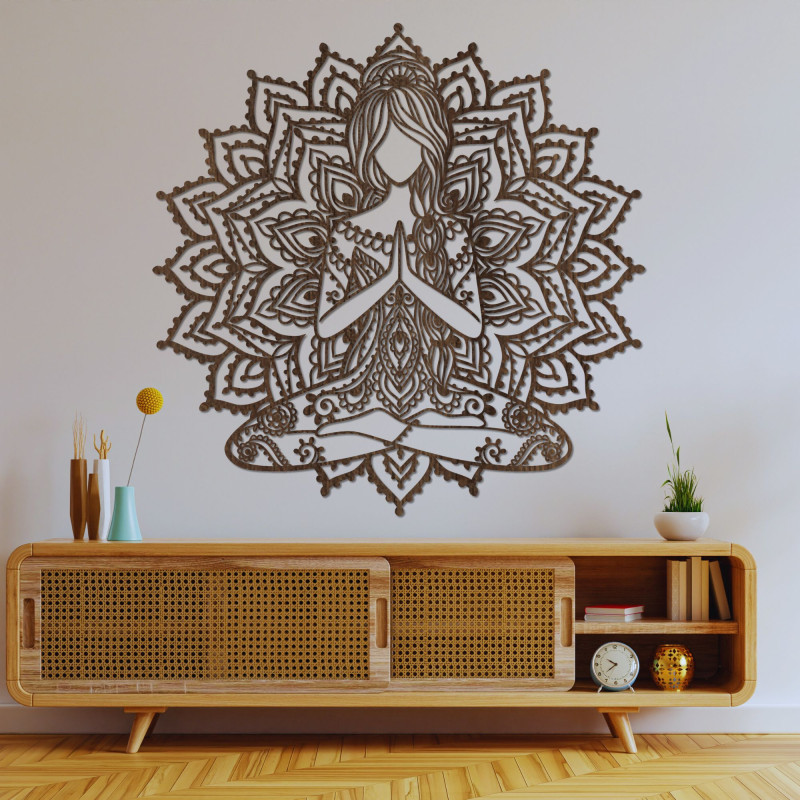 Drewniana dekoracja ścienna mandala - SERENITAS