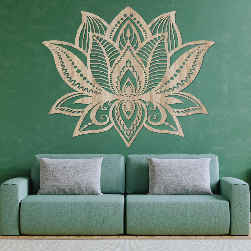 Drewniana dekoracja ścienna mandala - FLORALIS