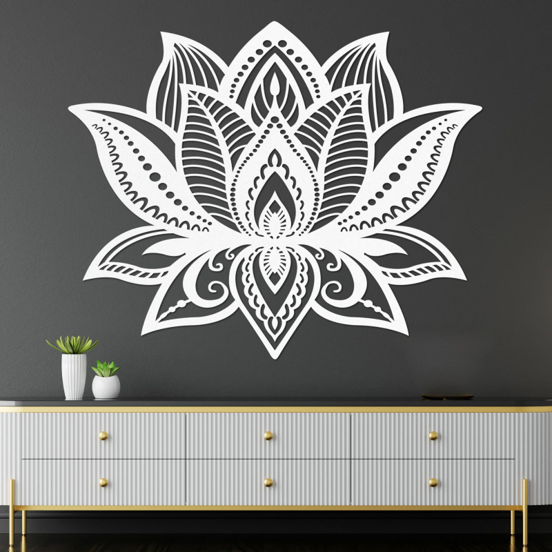 Drewniana dekoracja ścienna mandala - FLORALIS