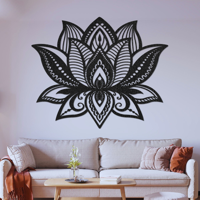 Drewniana dekoracja ścienna mandala - FLORALIS