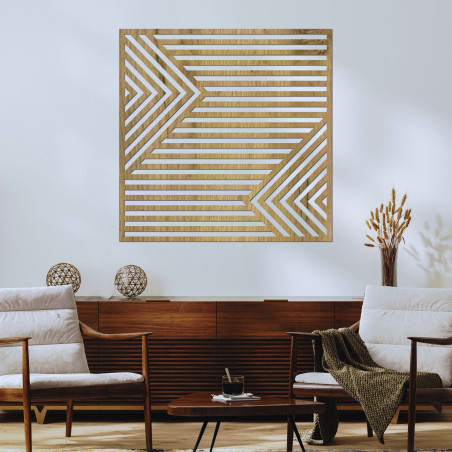 Drewniana dekoracja ścienna - LINEA