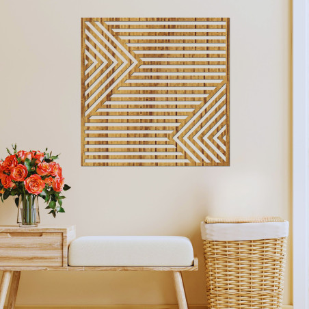 Drewniana dekoracja ścienna - LINEA