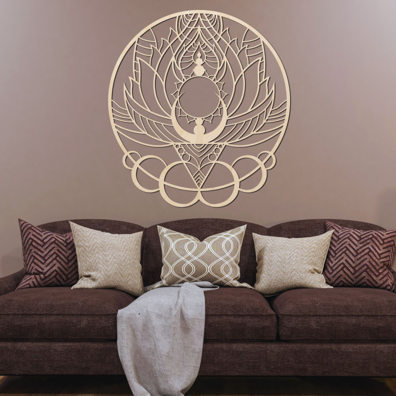 Rzeźbiona ściana – Słonecznik jako artystyczna dekoracja z drewna