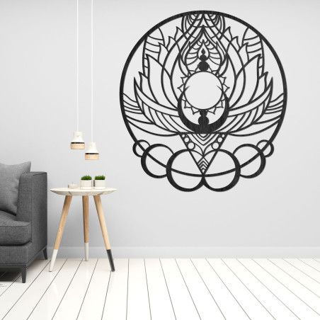 Rzeźbiony obraz ścienny przedstawiający kwiat słońca - SOLARIS