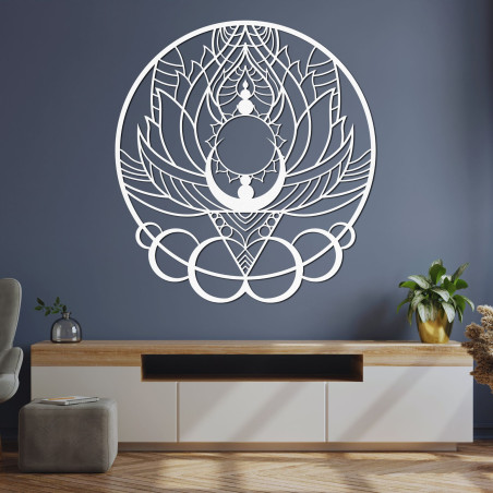 Rzeźbiony obraz ścienny przedstawiający kwiat słońca - SOLARIS