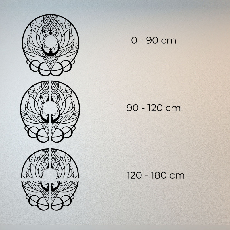 Artystyczna drewniana dekoracja mandala kwiat i...