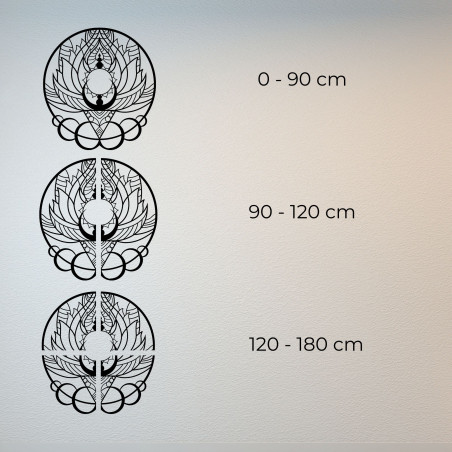 Artystyczna drewniana dekoracja mandala kwiat i słońce - FLORISOLUS