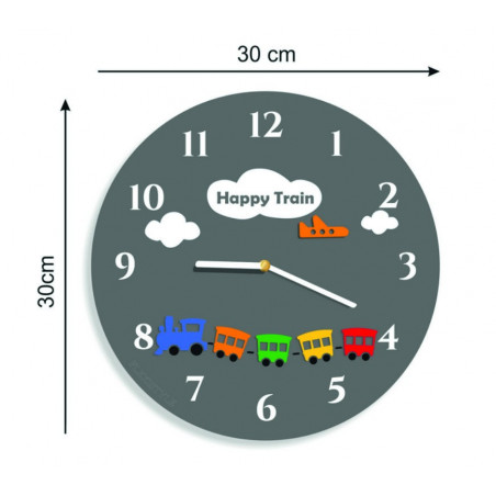 Zegar ścienny dla dzieci - niebieski design Zegar ścienny dla dzieci - niebieski design