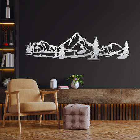Drewniana dekoracja ścienna las z górami - MONTIS Drewniana dekoracja ścienna las z górami - MONTIS