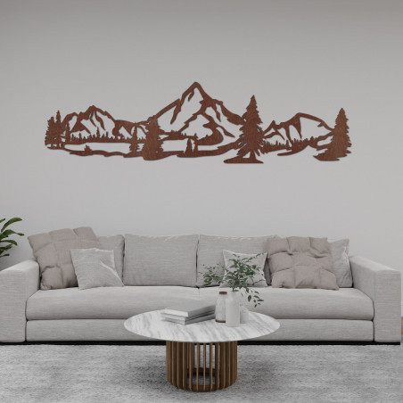 Drewniana dekoracja ścienna las z górami - MONTIS Drewniana dekoracja ścienna las z górami - MONTIS