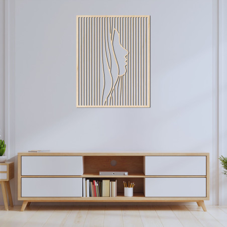 Drewniana dekoracja ścienna przedstawiająca kobiecą twarz - PERSONA Drewniana dekoracja ścienna przedstawiająca kobiecą twarz - PERSONA