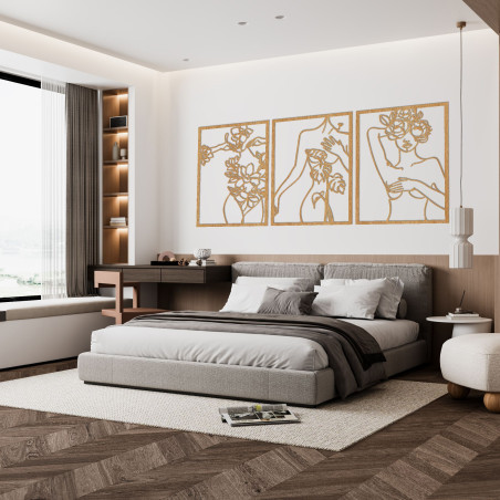 Wieloczęściowa dekoracja ścienna kobieta - FEMIN