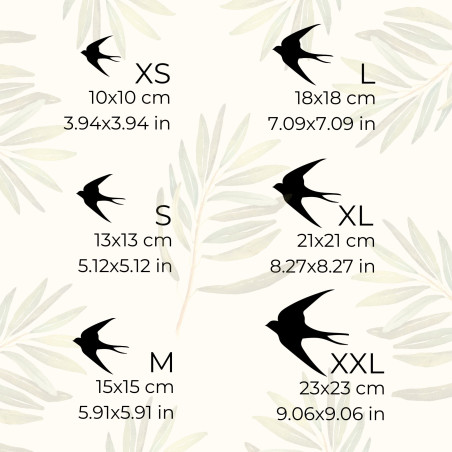 Drewniana dekoracja ścienna latające ptaki - FLOCK