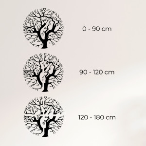 Drewniane drzewo malowidło ścienne - TRES 2