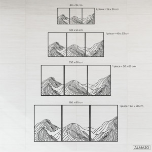 Góry elegancka drewniana dekoracja - MAUTANIS 2