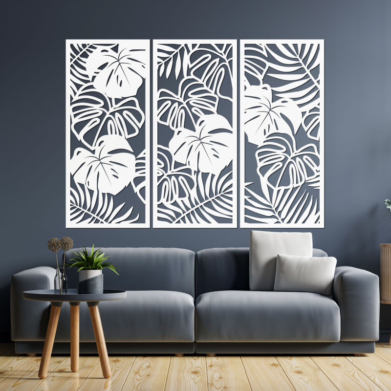 Tropikalne liście monstera i paproć - LIBOGA