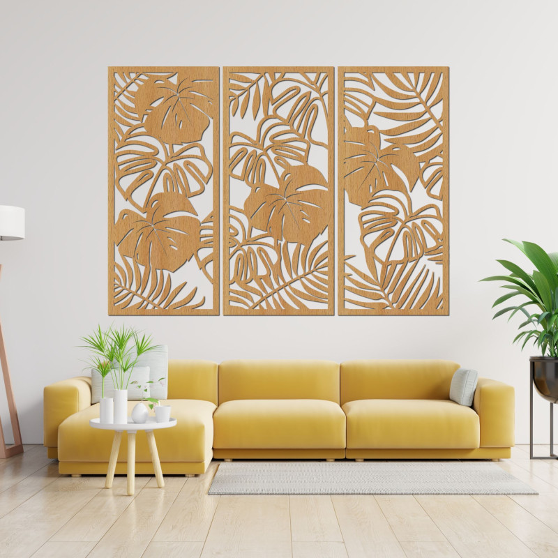 Tropikalne liście monstera i paproć - LIBOGA