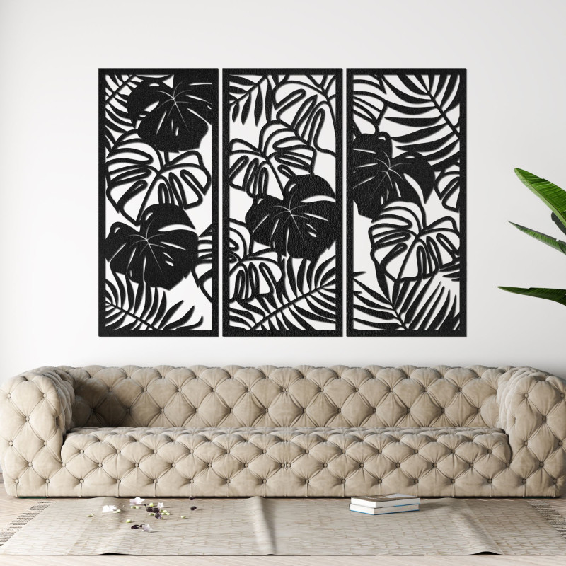 Tropikalne liście monstera i paproć - LIBOGA