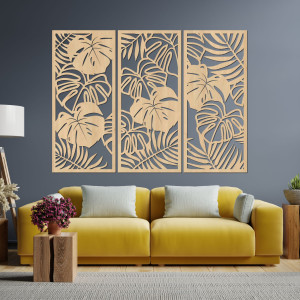 Tropikalne liście monstera i paproć - LIBOGA 2