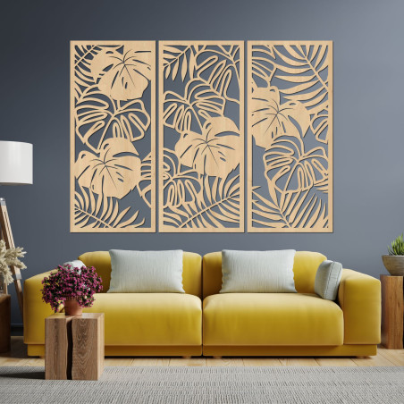 Tropikalne liście monstera i paproć - LIBOGA