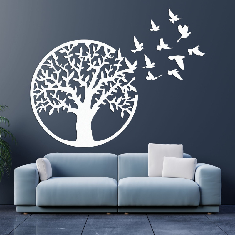 Drewniana dekoracja ścienna Drzewo życia: rustykalny panel dekoracyjny do domu