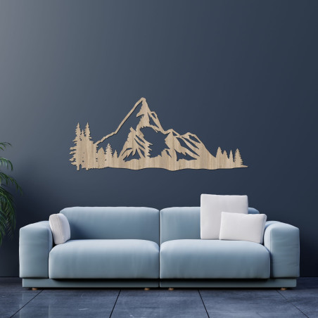 Rzeźbiona drewniana dekoracja górska natura - MONTANA