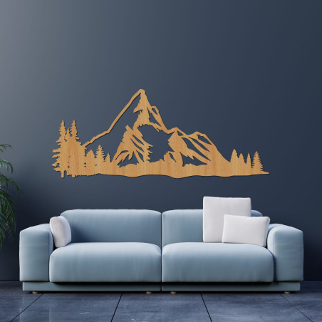 Rzeźbiona drewniana dekoracja górska natura - MONTANA