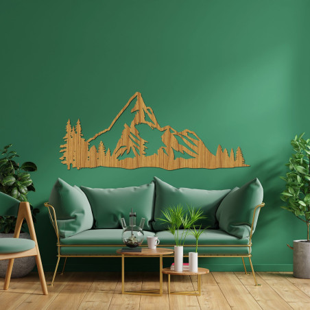 Rzeźbiona drewniana dekoracja górska natura - MONTANA