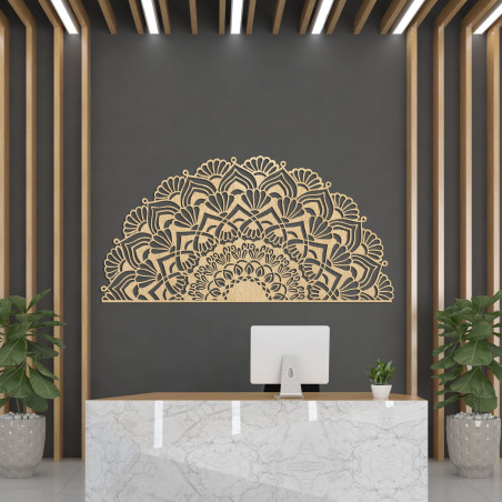 Pół drewniana mandala na ścianę - LUMIS Pół drewniana mandala na ścianę - LUMIS