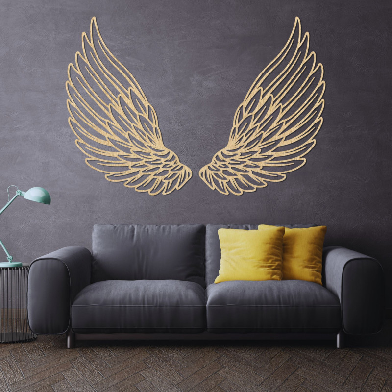 Drewniana dekoracja ścienna skrzydła anioła - ANGELIC