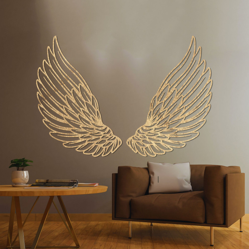 Drewniana dekoracja ścienna skrzydła anioła - ANGELIC