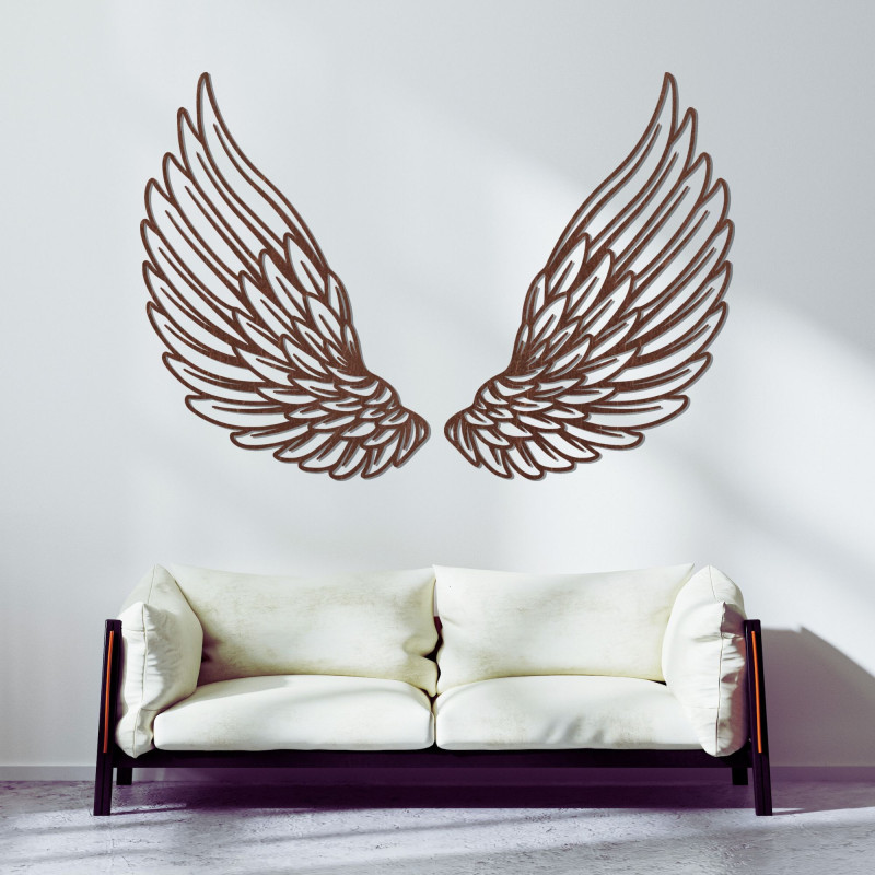 Drewniana dekoracja ścienna skrzydła anioła - ANGELIC