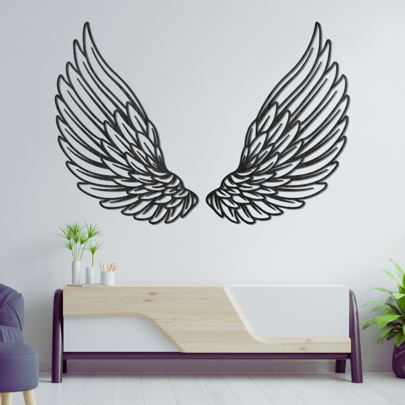 Drewniana dekoracja ścienna skrzydła anioła - ANGELIC