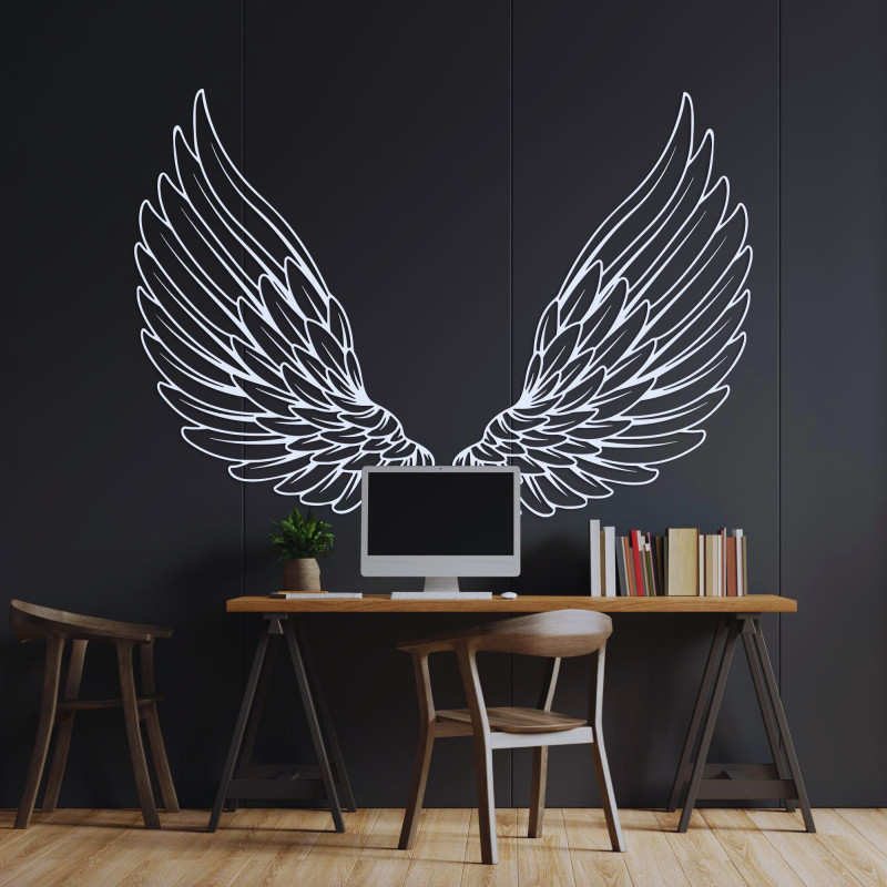 Drewniana dekoracja ścienna skrzydła anioła - ANGELIC