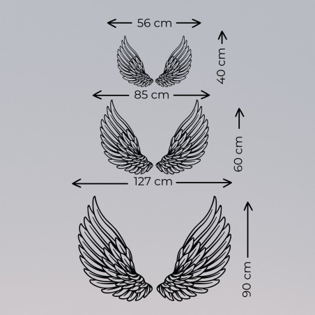 Drewniana dekoracja ścienna skrzydła anioła - ANGELIC