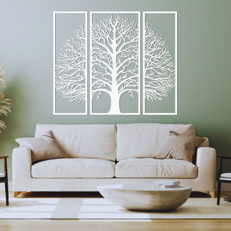 Trzyczęściowa drewniana dekoracja ścienna ekskluzywne drzewo życia - DIVISA