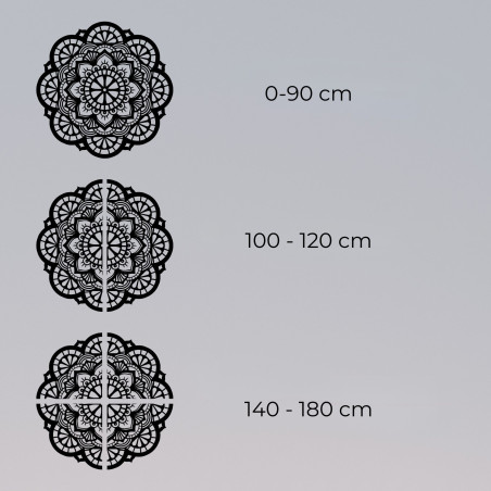 Drewniana dekoracja ścienna z mandalą - LUMINA