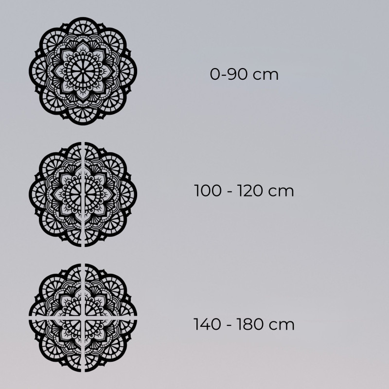 Ścienny drewniany obraz mandala światło życia -...