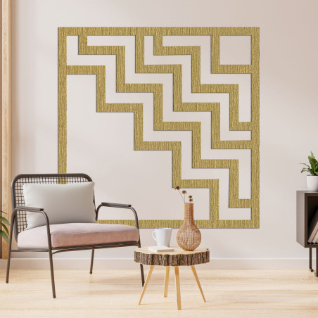 Drewniana geometryczna dekoracja kwadratowa - FORNET