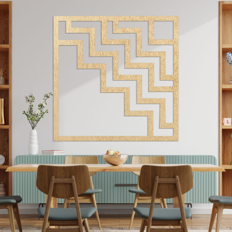 Drewniana geometryczna dekoracja kwadratowa - FORNET
