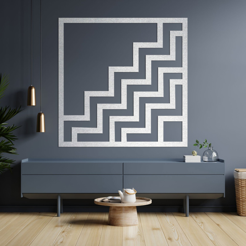 Drewniana geometryczna dekoracja kwadratowa - FORNET