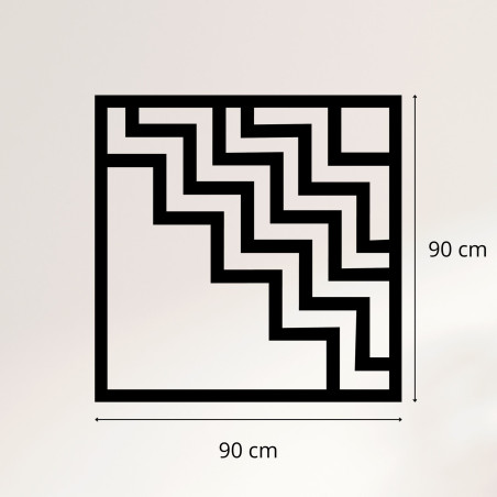 Drewniana geometryczna dekoracja kwadratowa - FORNET