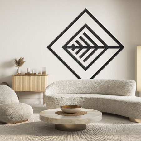 Drewniana dekoracja liść kwadrat - ATALY