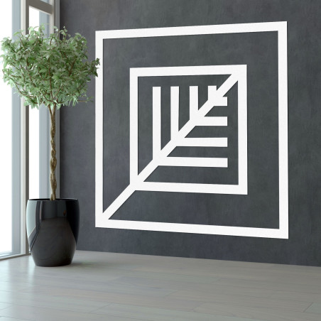 Drewniana dekoracja liść kwadrat - ATALY