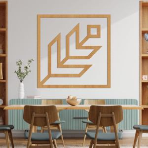 Geometryczna dekoracja ścienna kwadrat - SKAUKA