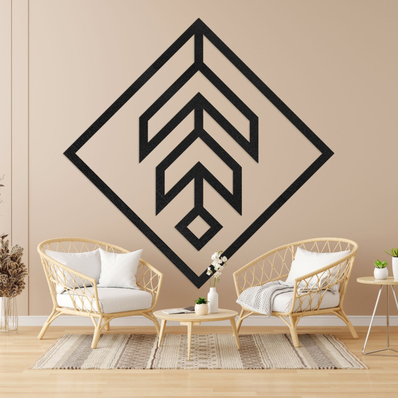 Geometryczna dekoracja ścienna kwadrat - SKAUKA